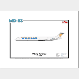 McDonnell Douglas MD-83 - Viking Airlines (Art Print) Posters and Art